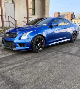 ATS-V blue coupe New York