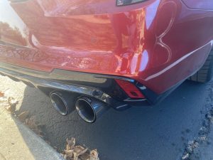 Carbon fiber Corsa Exhaust Tips from Tapout Tuning!