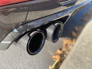 Carbon fiber Corsa Exhaust Tips from Tapout Tuning!