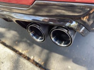 Carbon fiber Corsa Exhaust Tips from Tapout Tuning!